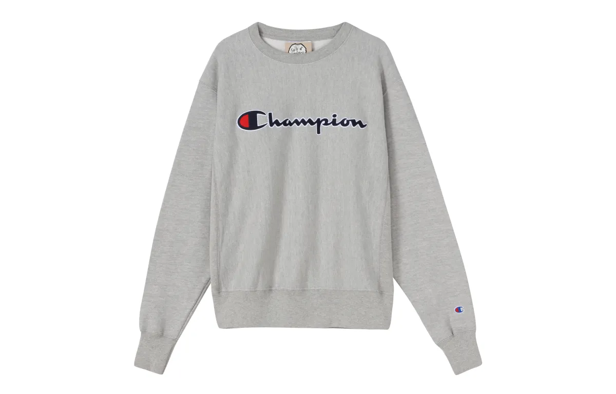 Champion Sweatshirt US Version Unisex Light Gray