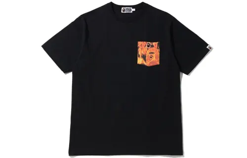 A BATHING APE Head Series T Shirts Unisex Black Crew Neck Moderate Other