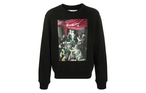 OFF WHITE Slim Fit Caravaggio Painting Sweatshirt