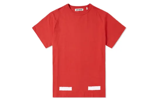 OFF WHITE T Shirts Men's Crew Neck Moderate Heavyweight