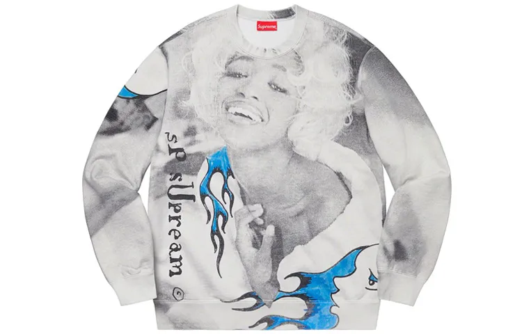 Supreme SS20 Week 16 Naomi Crewneck Round Neck Naomi Original Arts Photography Figure Print Fleece Lined Pullover