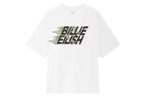Billie Eilish X Takashi Murakami X UNIQLO Flame Tee White