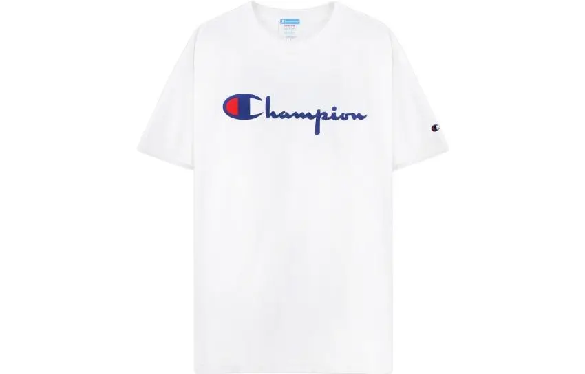 Champion T Shirt US Version Unisex White