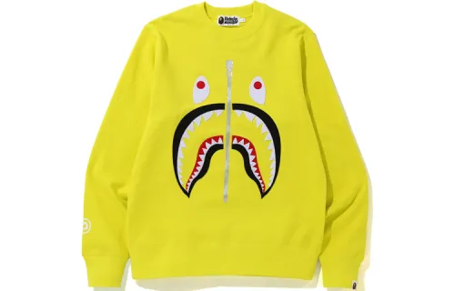 A BATHING APE Shark Series Sweatshirts Unisex Crew Neck Moderate Regular