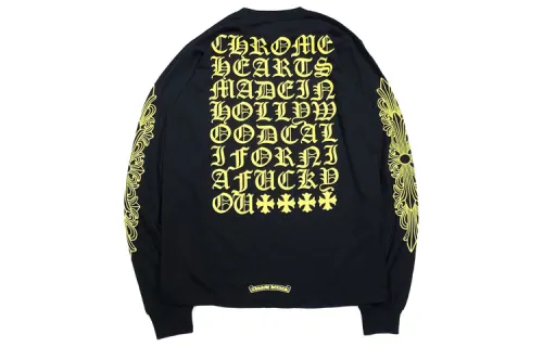 Chrome Hearts Sweatshirts Unisex Black Crew Neck Moderate Regular