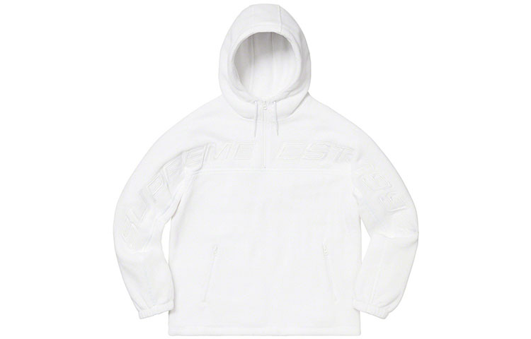 Supreme Polartec Half Zip Hooded Sweatshirt