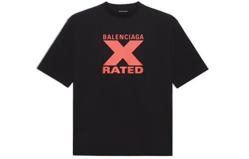 Balenciaga Loose Fit T Shirt Men's Black