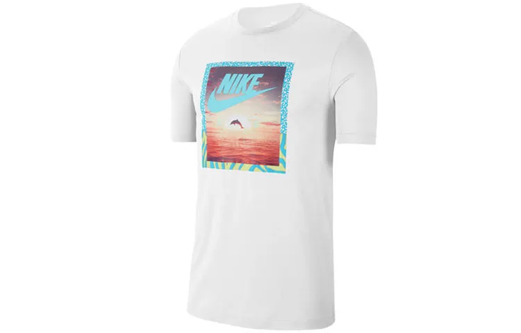 Nike T-Shirts Men's Crew Neck Moderate Straight Fit
