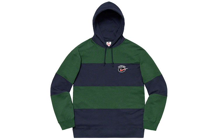 Supreme X Nike Stripe Hooded Sweatshirt