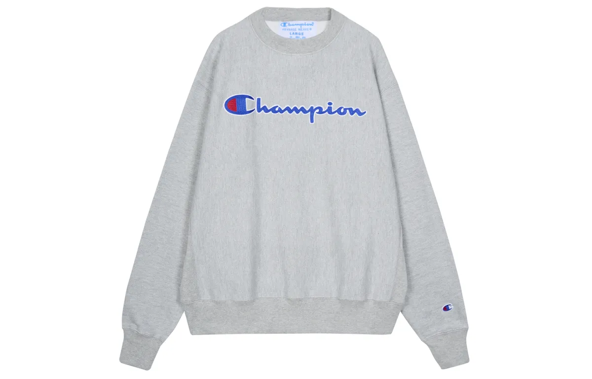 Champion Sweatshirt US Version Unisex Light Gray