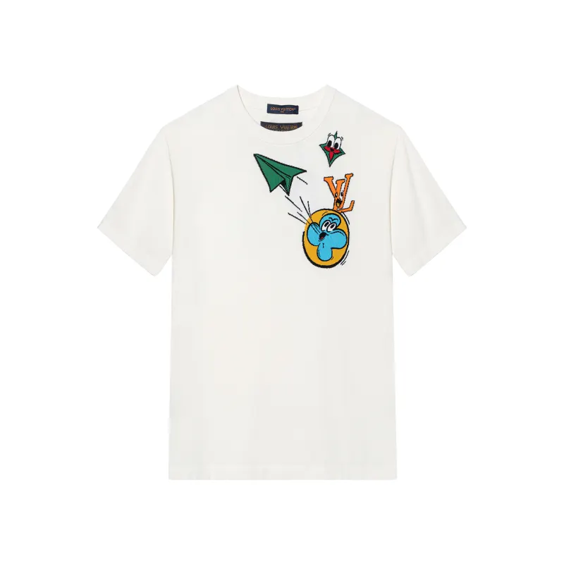 LOUIS VUITTON Monogram Comics Intarsia Short Sleeved Crewneck