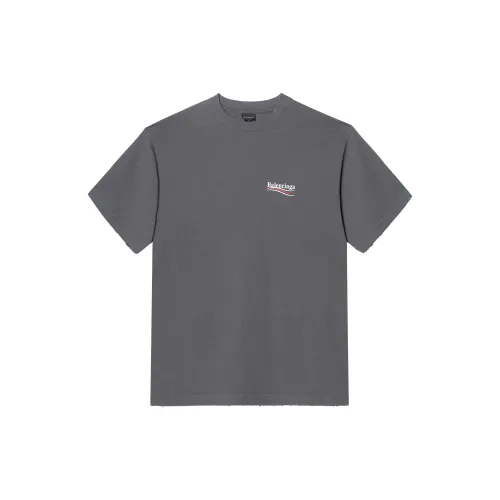 Balenciaga Political Campaign T Shirt Loose Fit Men's Gray