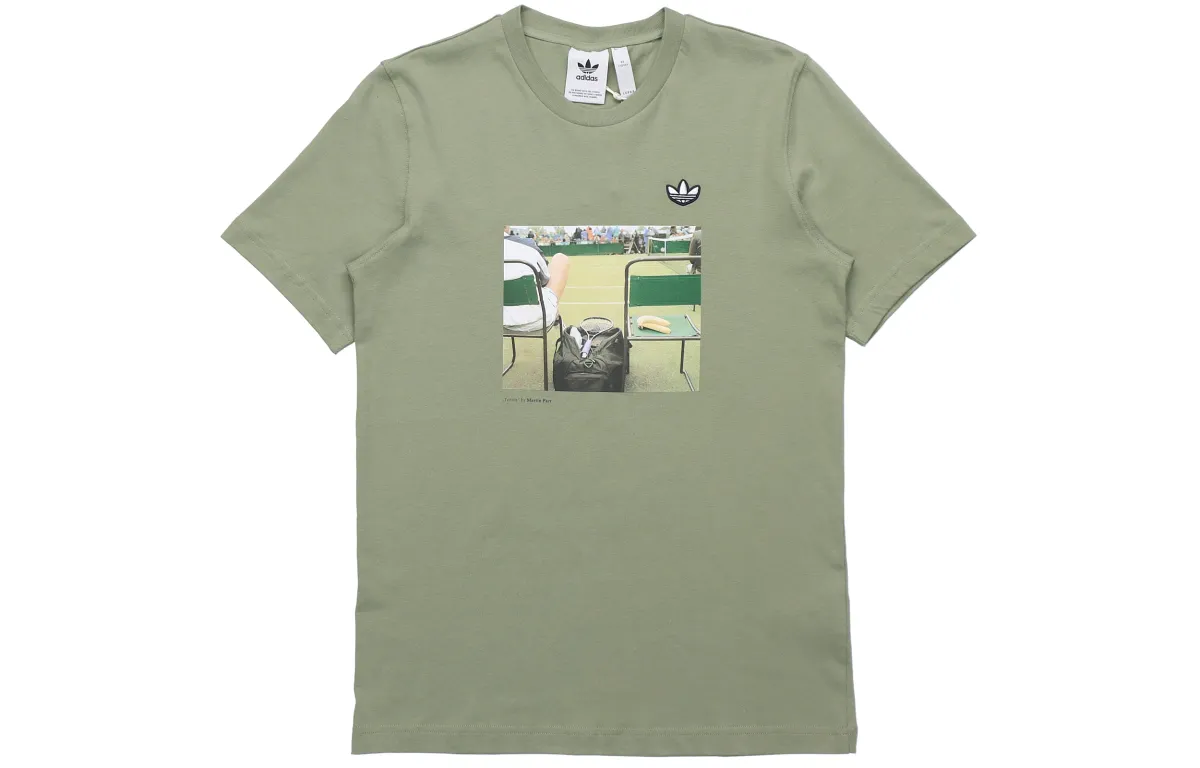 Adidas Originals T-Shirts Men's Crew Neck Moderate Straight Fit