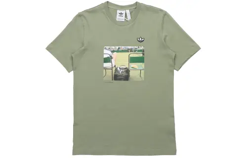 Adidas Originals T Shirts Men's Crew Neck Moderate Straight Fit