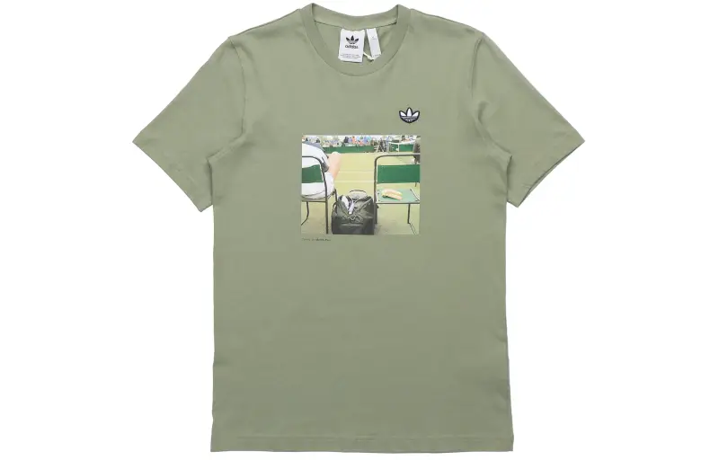 Adidas Originals T Shirts Men's Crew Neck Moderate Straight Fit