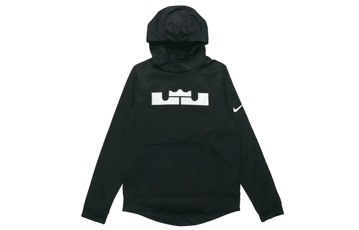 Nike James Basketball Fleece Lined Hooded Pullover Sports American Sweatshirt Men's Black