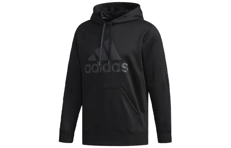 Adidas Sweatshirts Men's Black Hooded Moderate Regular