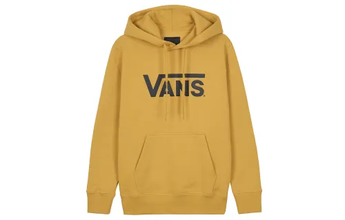 Vans Fleece Lined Hooded Pullover Long Sleeved American Sweatshirt Unisex Yellow