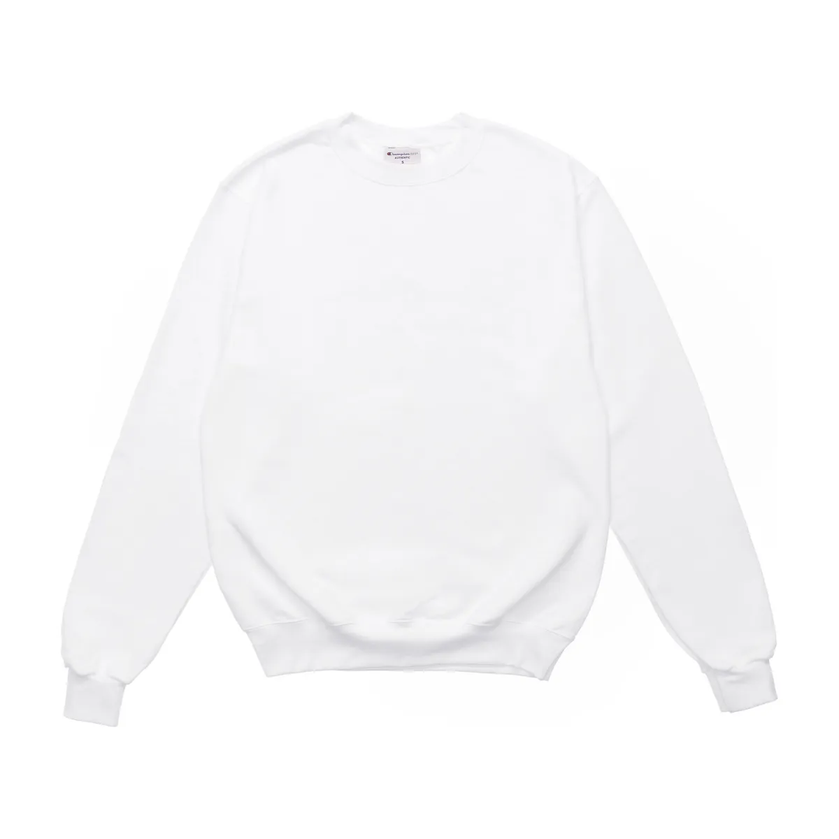 Champion Fleece Lined Crew Neck Sweatshirt US Version Unisex White
