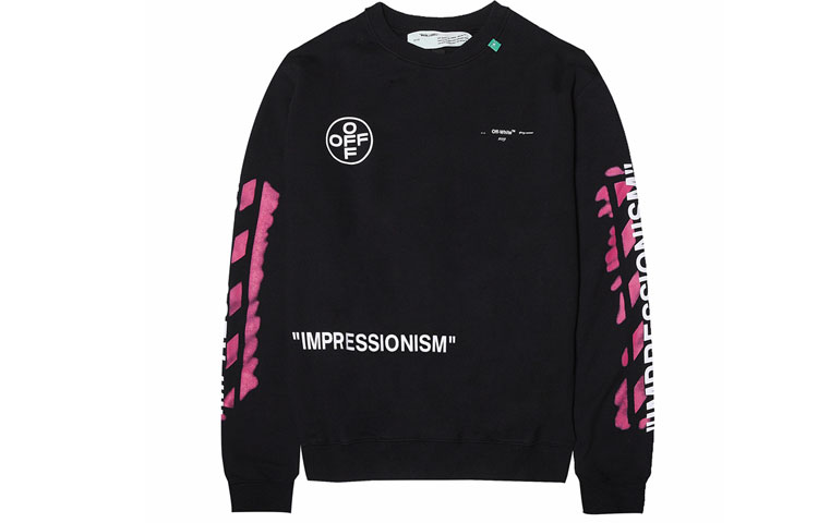 OFF WHITE 'Impressionism' Diag Stencil Long Sleeve T Shirt