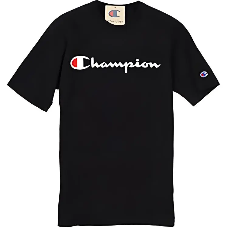 Champion T Shirt US Version Unisex Black