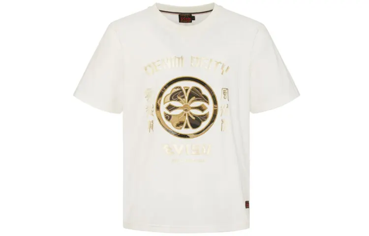 EVISU T Shirts Men's Crew Neck Moderate Straight Fit