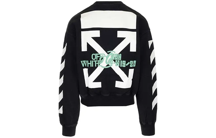 OFF WHITE Waterfall Print Crewneck Sweatshirt