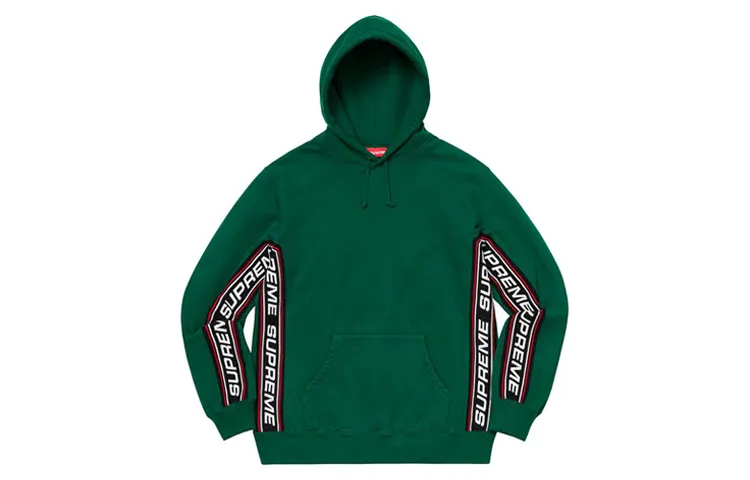 Supreme Text Rib Hooded Sweatshirt