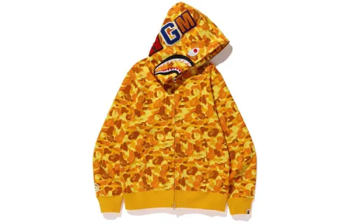 A BATHING APE x PUBG Shark Series Fall Sweatshirt Unisex Saffron