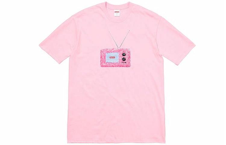 Футболка Supreme SS18 TV Tee (розовая)
