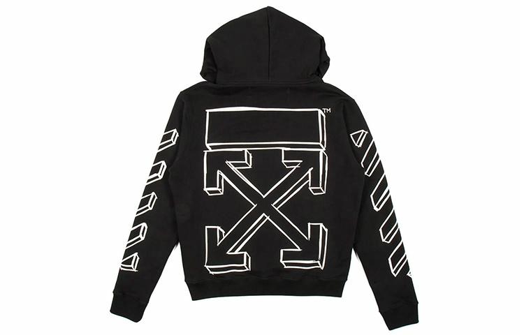 Мужское худи OFF-WHITE Co Virgil Abloh Ow (черное)