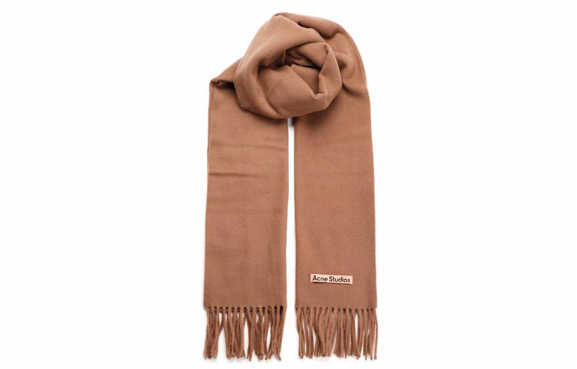 Женский шарф Acne Studios (коричневый)