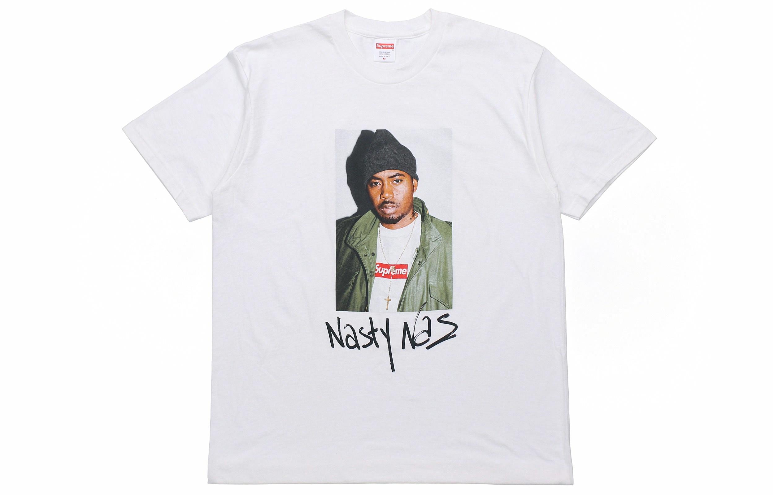 Футболка Supreme FW17 Nas (белая)