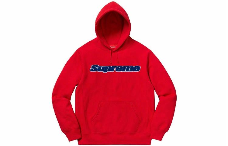 Худи Supreme Chenille Hooded Sweatshirt (красный) — фото 1