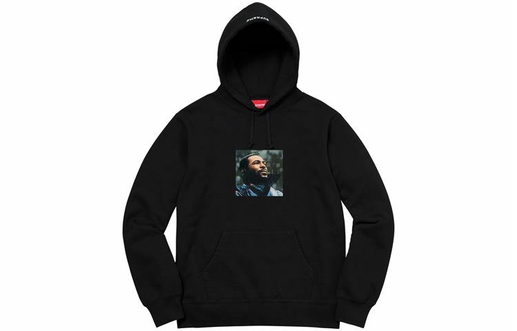 Худи Supreme FW18 Marvin Gaye Hooded Sweatshirt (черное) — фото 1