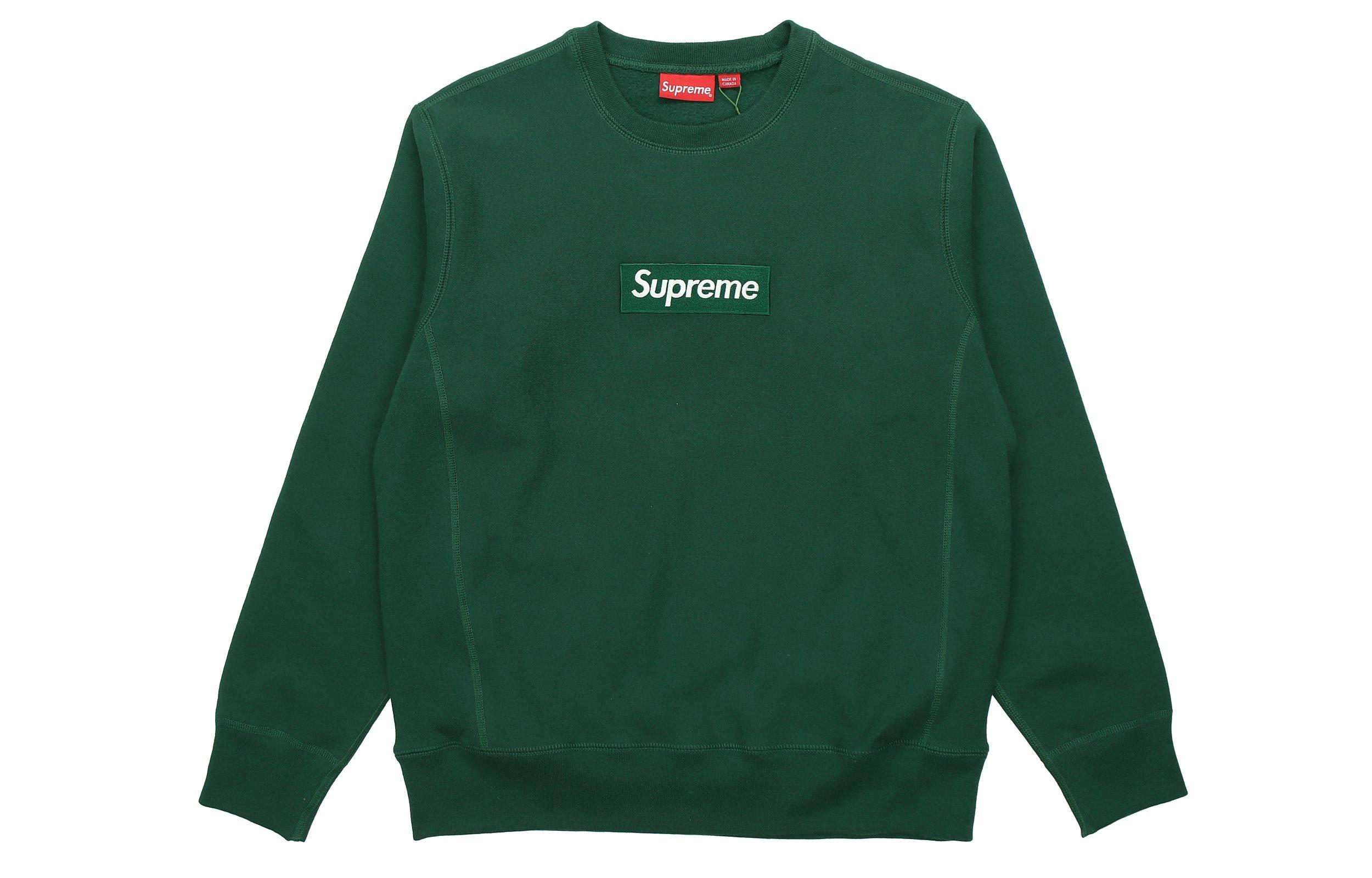 Худи Supreme FW18 Box Logo Crewneck (зеленое)