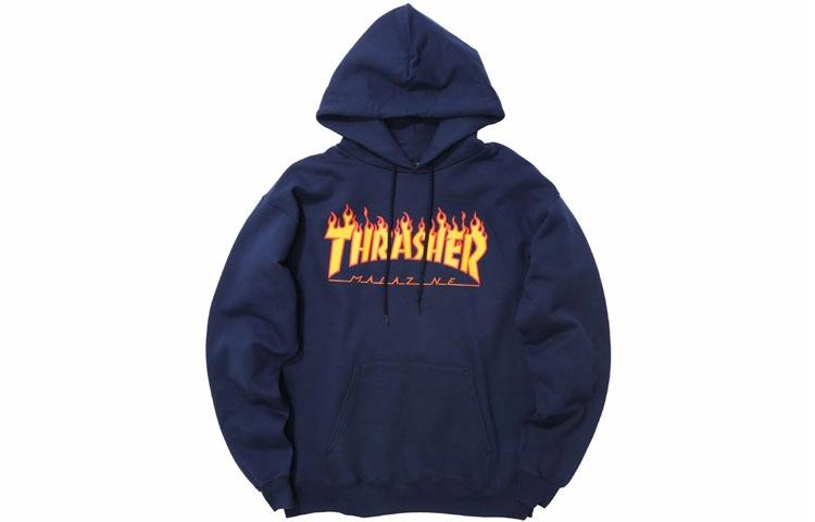 Худи Thrasher Flame Logo (темно-синее)