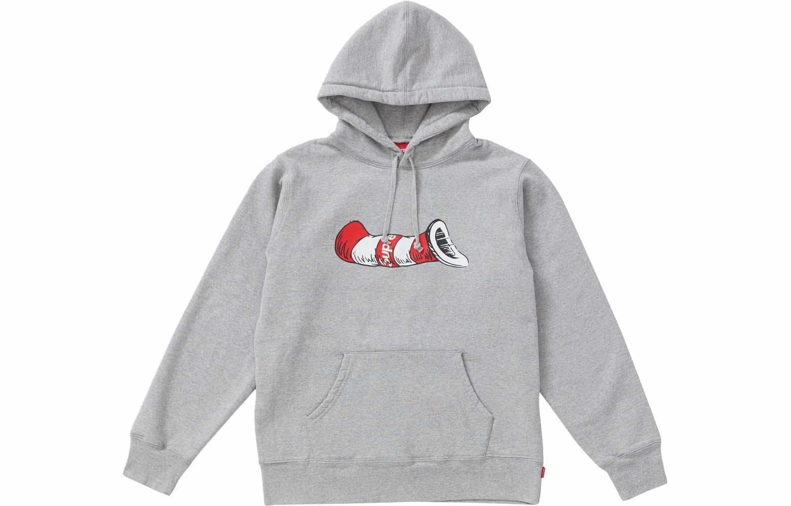 Худи Supreme Cat in the Hat (серое)