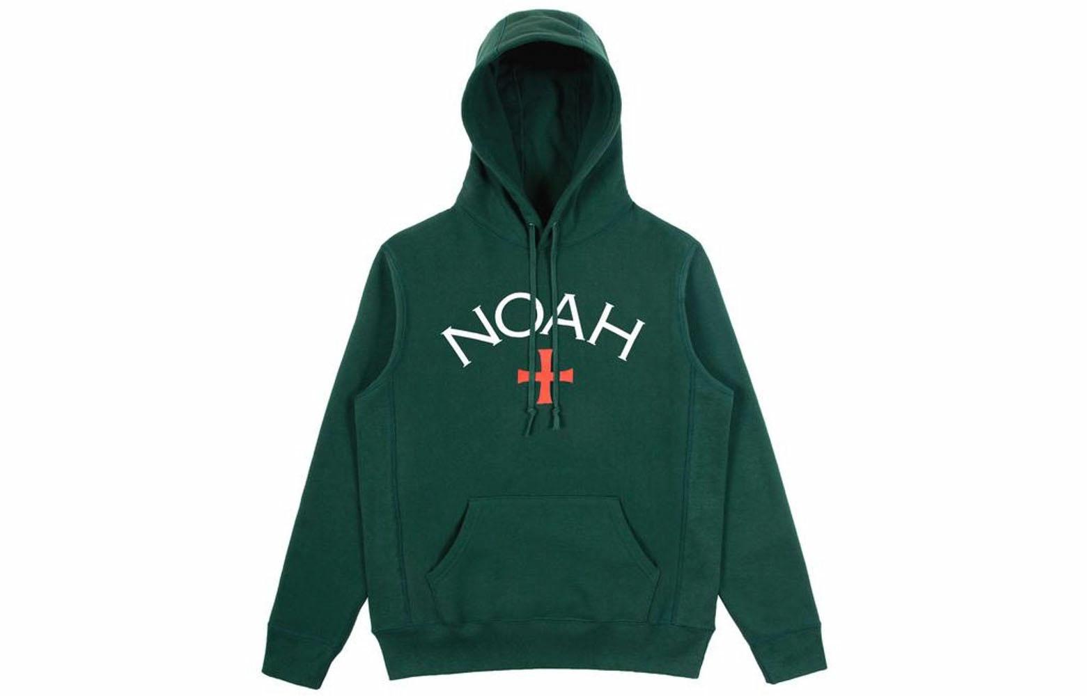 Унисекс худи NOAH NOAH Core Logo Hoodie Forest Green Logo (зеленая)