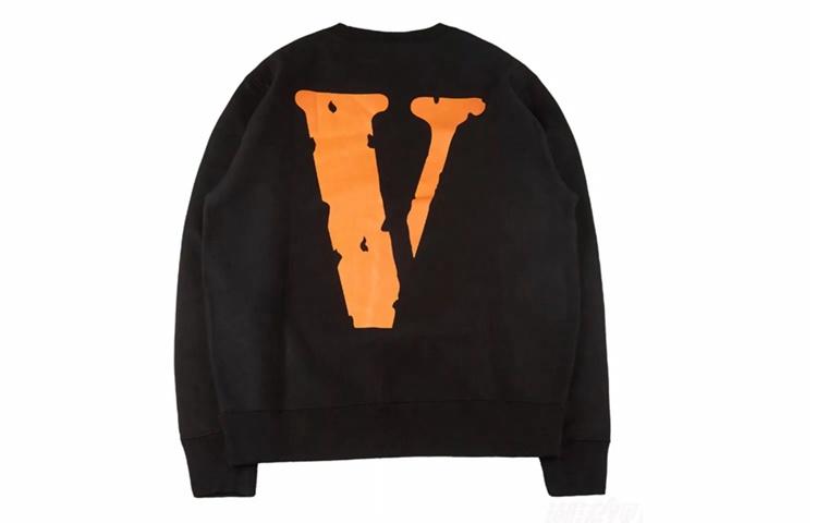 Свитшот VLONE Crewneck FRIENDS- (черно-оранжевый)