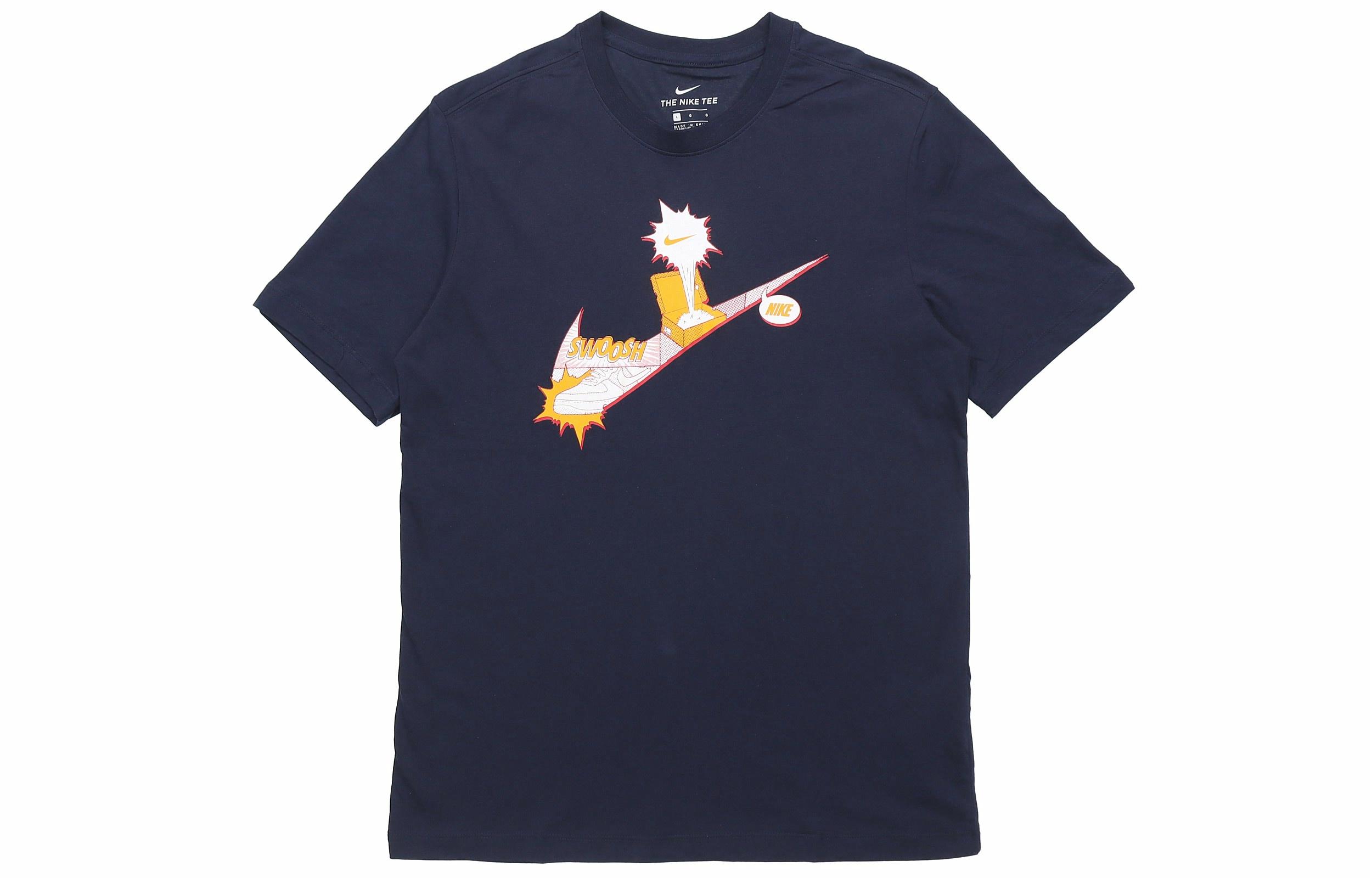 Мужская футболка Nike AS M NSW Tee swoosh T (синяя) — фото 1