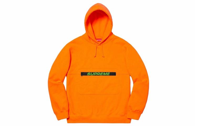 Худи Supreme SS19 Zip Pouch (оранжевое)