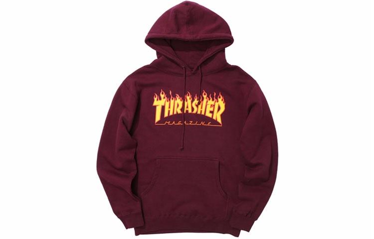 Худи Thrasher Thrasher Flame Logo Hoodie Maroon (бордовое)