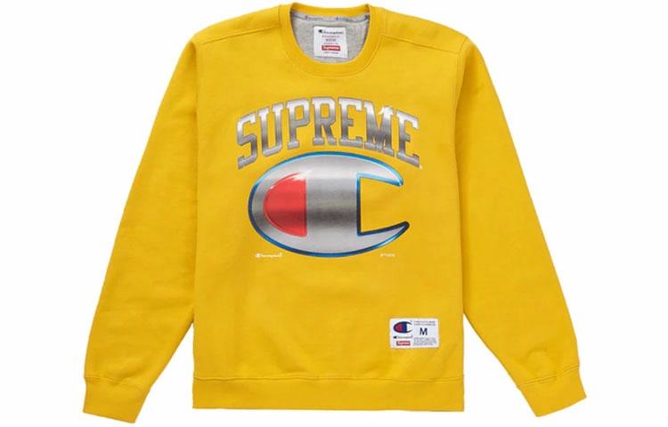 Худи Supreme × Champion SS19 (серое)