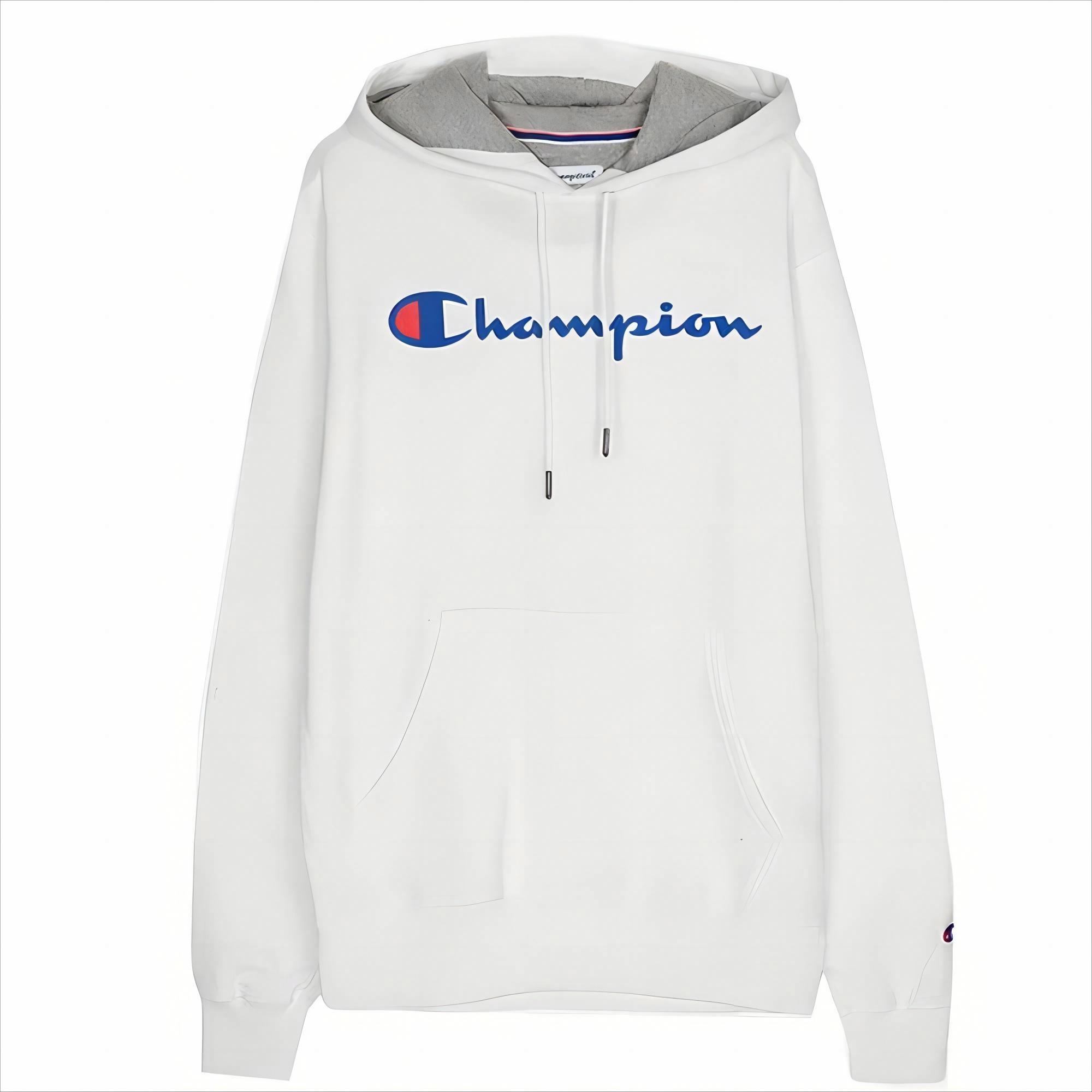 Худи Champion Script Logo Hoodie (белое)