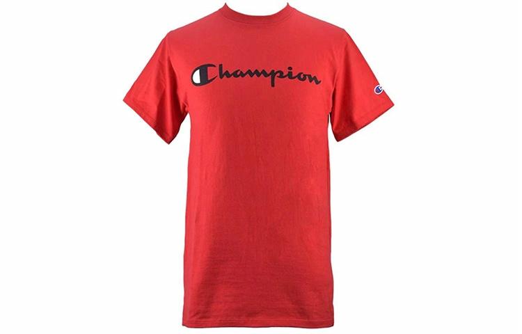 Футболка Champion с принтом (красная)
