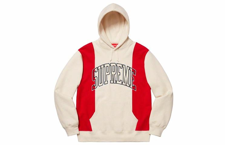 Худи Supreme FW19 Week 4 Paneled Arc Hooded Sweatshirt (бежевое) — фото 1