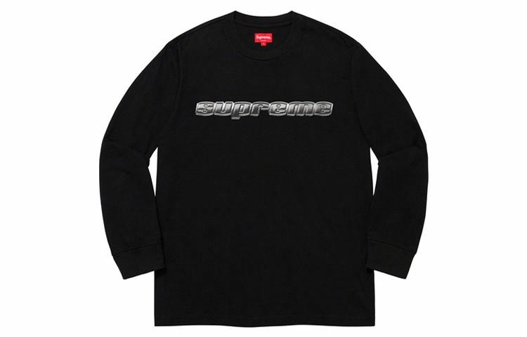 Худи Supreme FW19 Week 3 Chrome Logo L/S Top (черное)