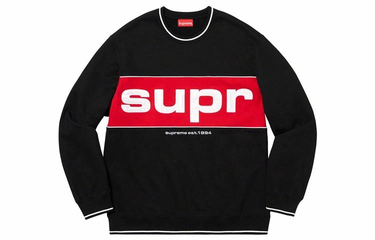 Свитшот Supreme Piping Crewneck (черный)