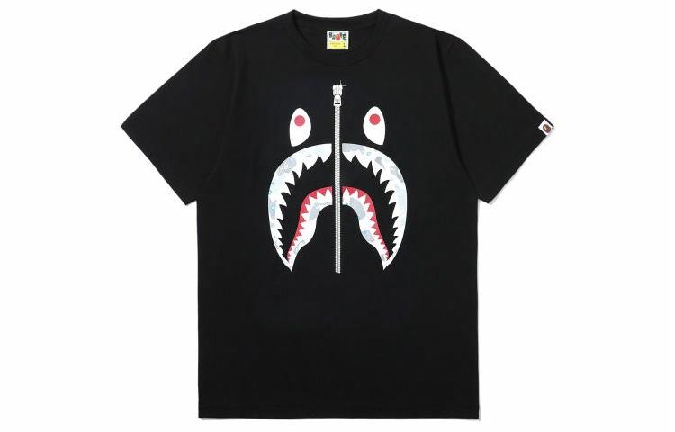 Футболка A BATHING APE Shark Glow Camo (черная)